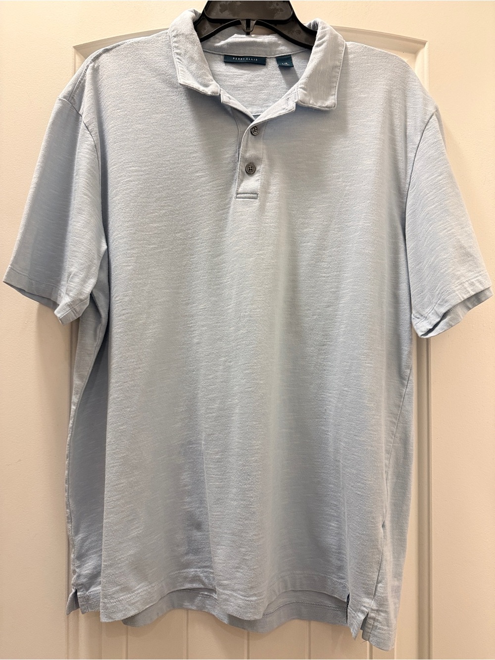 Perry Ellis Light Blue Short-Sleeve Polo